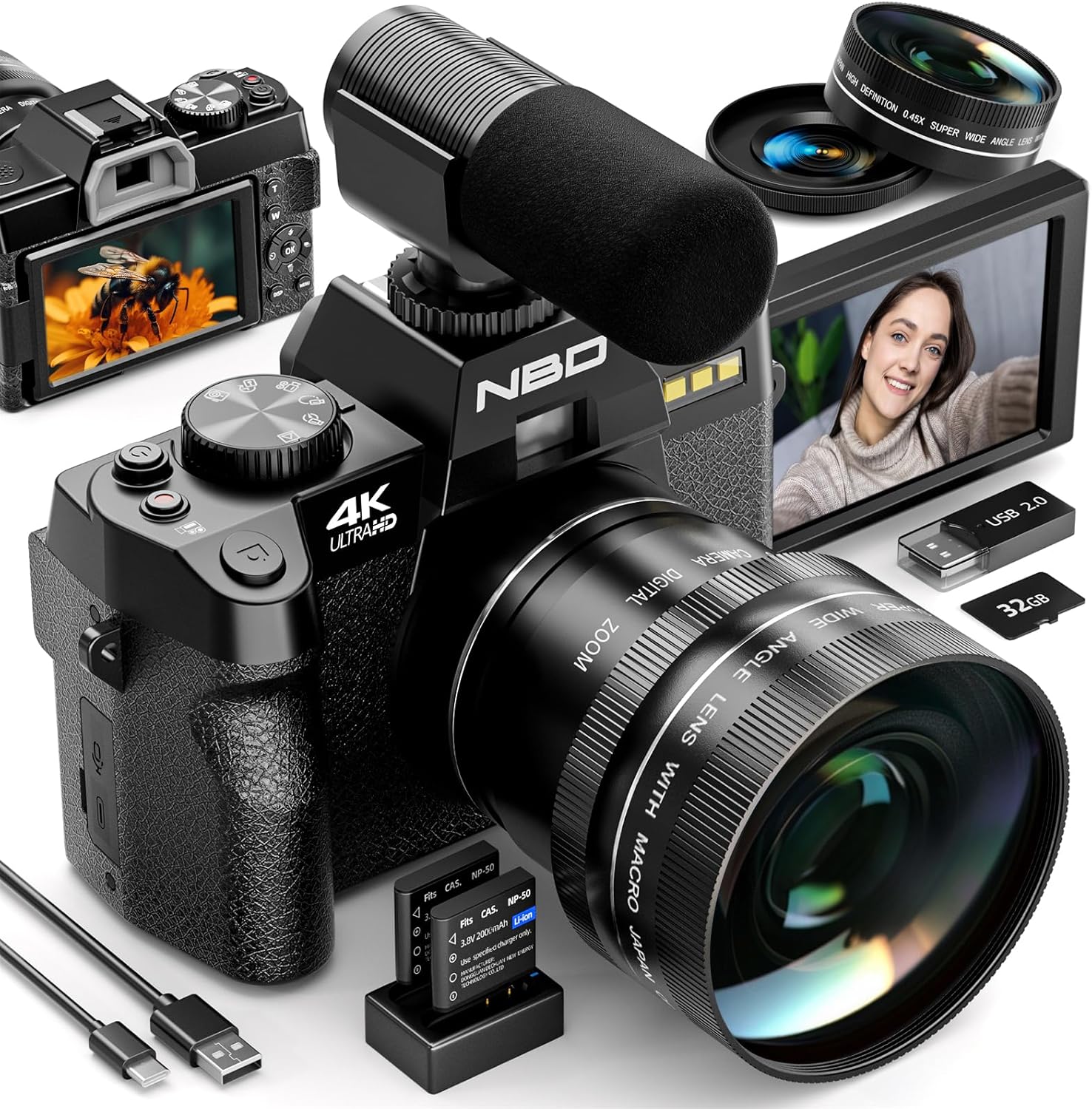 Canon Camera Eos R50 - Fotocamere digitali NBD 4K per fotografia,